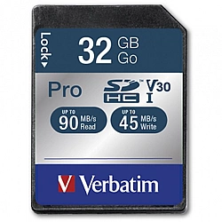 Verbatim PRO - Flash-Speicherkarte - 32 GB - UHS Class 3 / Class10