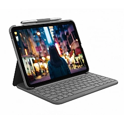 with keyboard Slim Folio for iPad 10th generation US grey