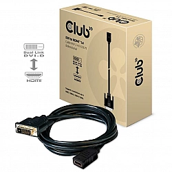 Club3D CAC-1211 DVI-D TO HDMI 1.4 CABLE M/F 2m 6.56ft