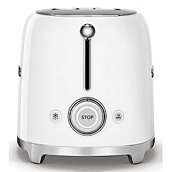 SMEG Toaster 2-slice 4-slot 50'Style White TSF02WHEU