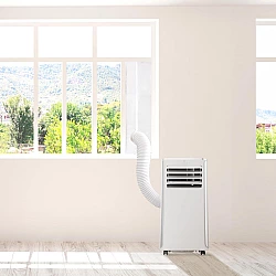 Insulated sliding window covering 163 x 35 cm for portable air conditioners