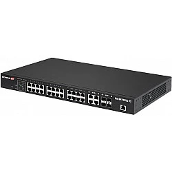 Edimax Pro GS-5424PLC V2 - Switch - Smart - 24 x 10/100/1000 (PoE+) + 4 x Kombi-SFP - an Rack montierbar - PoE+ (400 W)