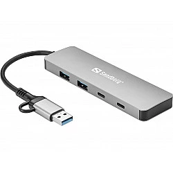 SANDBERG USB-C/A to 2xUSB-A+2xUSB-C Hub