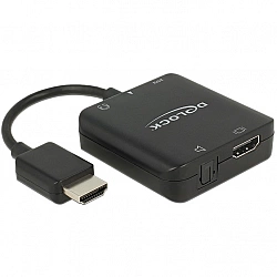 Delock Adapterkabel HDMI-A Stecker > HDMI + Audio Extractor 4K