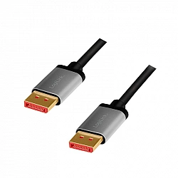 LOGILINK CDA0106 Kabel DisplayPort DP/M do DP/M 8K/60 Hz aluminium czarny/szary 3m