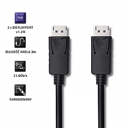 Qoltec DisplayPort v1.2 męski DisplayPort v1.2 męski 5K 3m