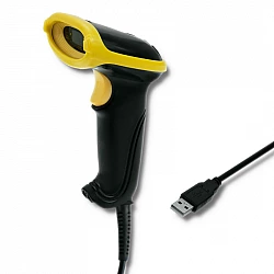 Qoltec 50860 Wired Laser Barcode Scanner 1D | USB