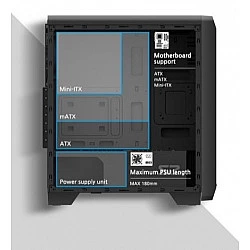 ZALMAN S2 ATX Mid Tower PC Case 120mm fan