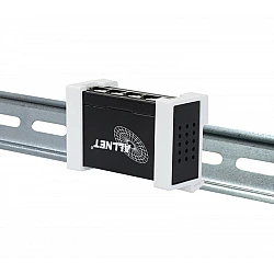 Shelly • Hutschiene • Pro Verteiler Switch 4 • 4x Pro Anschlüsse • 1x LAN Eingang • Lüfterlos • by ALLNET (Shelly_Pro_Hub_4)