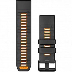QuickFit wristband 26 mm silicone graphitespark orange (010-13393-05)