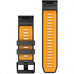 QuickFit wristband 26 mm silicone graphitespark orange (010-13393-05)