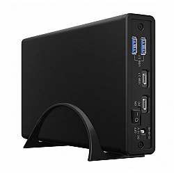 Obudowa IB-382H-C31 2,5/3,5 HDD z wbudowanym HUB 1xUSB-C, 2xUSB -A, 12V2A
