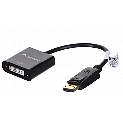 Lanberg AD-0007-BK Video cable adapter 0.1 m DisplayPort DVI-D Black (AD-0007-BK)