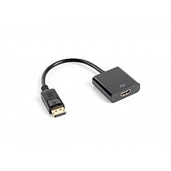 Lanberg AD-0009-BK Cable interfacegender adapter Displayport HDMI Black (AD-0009-BK)