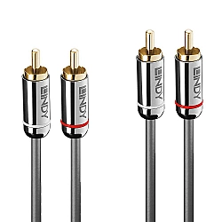 Lindy 10m Dual Phono Audio Cable, Cromo Line