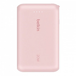 Belkin BoostCharge - Powerbank - mit integriertem Kabel - 10000 mAh - 20 Watt - 3 A - Fast Charge - 2 Ausgabeanschlussstellen (24 pin USB-C)