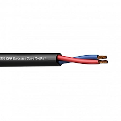 PROCAB CLS225-CCA/1 – Loudspeaker cable - 2 x 2.5 mm2 - 13 AWG - EN50399 CPR Euroclass Cca-s1b,d0,a1 100 m wooden reel - Black version
