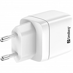 SANDBERG Netzteil - 2-in-1 - 35 Watt - 3 A - PD 3.0, Quick Charge 3.0 - 2 Ausgabeanschlussstellen (USB, 24 pin USB-C)