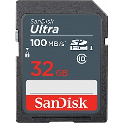 Ultra 32GB SDHC Mem Card 100MB-s, 32 GB, SDHC, Class 10, UHS-I, 100 MB-s, Class 1