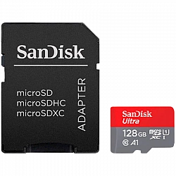 Ultra Flash memory card (microSDXC-to-SD adapter included) 128 GB A1 UHS-I U1 Class10 microSDXC UHS-
