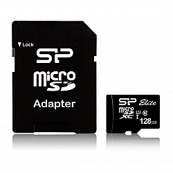 Silicon Power 128GB Elite MicroSDXC Class10 UHS-1 up to 85Mb/s incl SD adapter Black