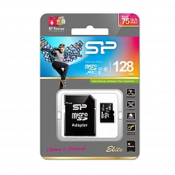 Silicon Power 128GB Elite MicroSDXC Class10 UHS-1 up to 85Mb/s incl SD adapter Black