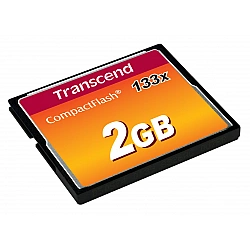 TS2GCF133, 2 GB, compact flash, MLC, 50 MB-s, 20 MB-s, black