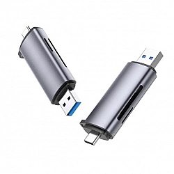 UGREEN SD / MICRO SD CARD READER FOR USB 3.0 / USB TYPE C 3.0 GRAY (50706)