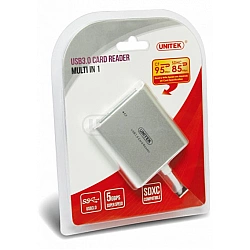 UNITEK Y-9313 card reader USB 3.2 Gen 1 (3.1 Gen 1) Silver
