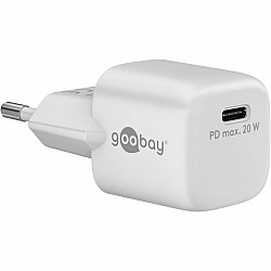 Goobay USB-C PD GaN Fast Charger Nano (20 W), White