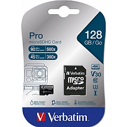 Verbatim PRO - Flash-Speicherkarte (microSDXC-an-SD-Adapter inbegriffen)