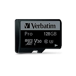 Verbatim PRO - Flash-Speicherkarte (microSDXC-an-SD-Adapter inbegriffen)