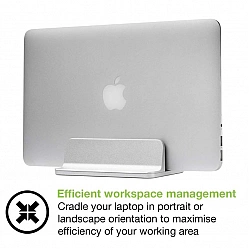 Techly Vertical Aluminum Notebook Stand