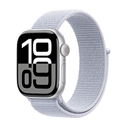 APPLE Watch Series 10 GPS 42mm Silver Aluminium Case with Blue Cloud Sport Loop