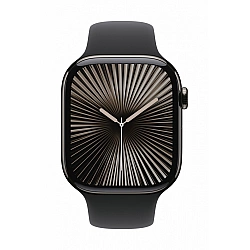 Watch Series 10 GPS + Cellular 46 mm Slate Titanium Case with Black Sport Band - S/M