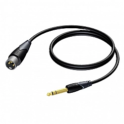 Kabel PROCAB CLA724/1.5, XLR (M) do 6,3 mm jack (M) stereo (1,5m)