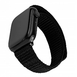 Fixed | Sporty Strap for Apple Watch 38/40/41mm | 160-210 mm | Black | Nylon