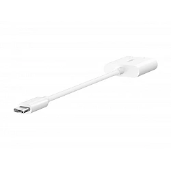 USB-C to 3.5 MM AUDIO Adapter + USB-C white cable