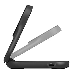 Belkin UltraCharge - Kabelloses Ladegerät - 2-in-1, Qi2, magnetisch, faltbar + AC-Netzteil - 25 Watt - Fast Charge (24 pin USB-C) (WIZ039KQBK)