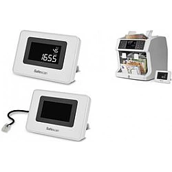 Safescan Externes LCD-Display ED-160, weiß externes Zähldisplay, Plug & Play Knnektivität mit einem - 1 Stück (112-0655)