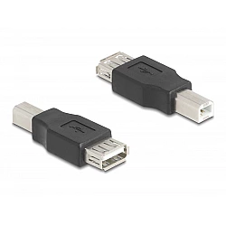 Delock - USB-Adapter - USB Typ B (M) zu USB (W) - USB 2,0 - Schwarz (67199)