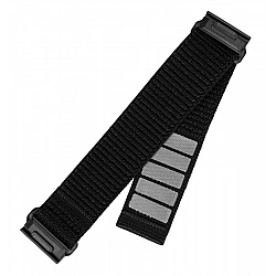 Fixed | Sporty Strap for Garmin QuickFit 22mm | 160-210 mm | Black | Nylon