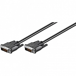 Goobay DVI-D FullHD cable Dual Link, nickel plated DVI-D male Dual-Link (24+1 pin) DVI-D male Dual-Link (24+1 pin) DVI to DVI 1.8 m
