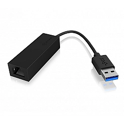 USB 3.2 Gen 1 Adapter IB-AC501a, USB-A Stecker > RJ-45 Buchse schwarz, Gigabit Ethernet