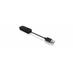 USB 3.2 Gen 1 Adapter IB-AC501a, USB-A Stecker > RJ-45 Buchse schwarz, Gigabit Ethernet